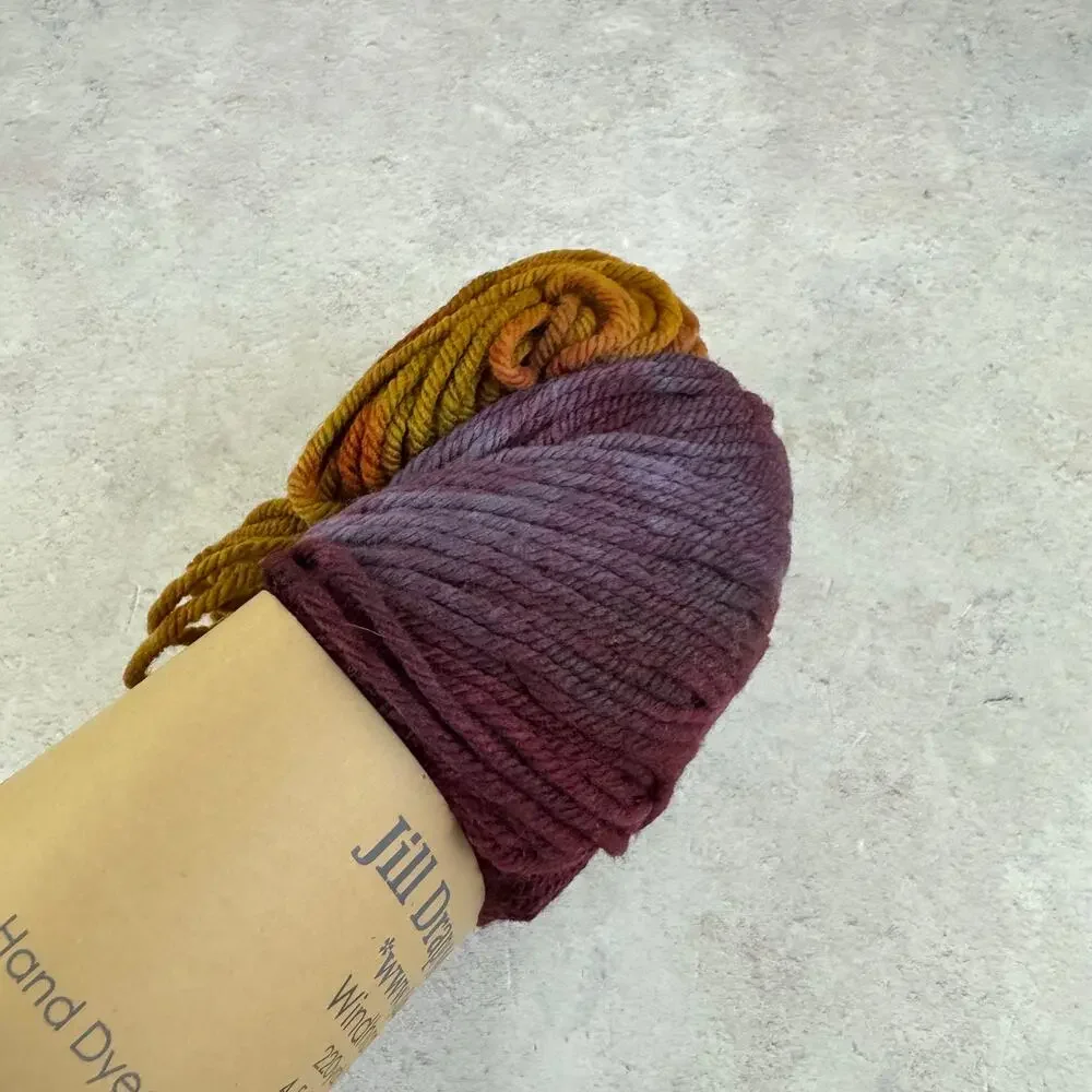 Destash Hand Dyed Jill Draper Windham 220yds USA Grown 100% Merino Artist Studio